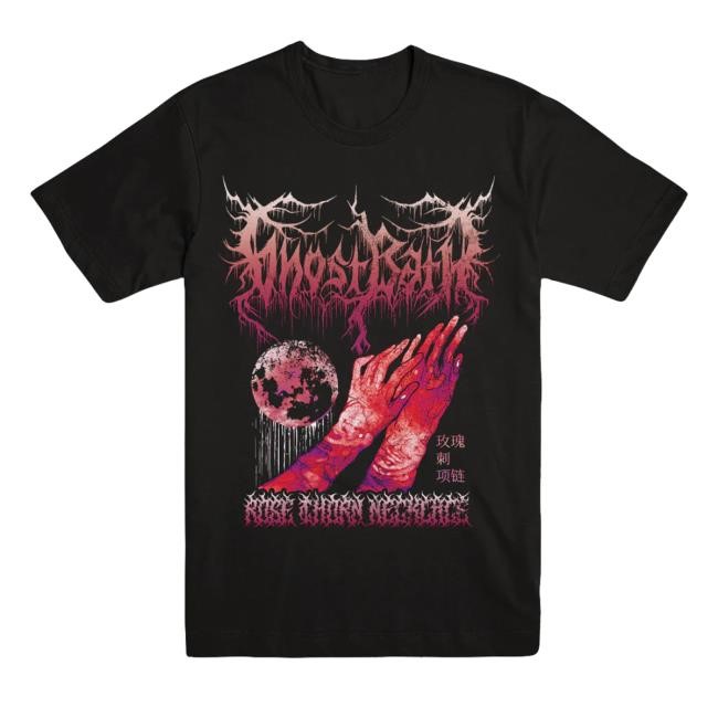 Evilgreed Merch Shop Store Official Ghost Bath Rose Thorn Necklace Tee Shirt