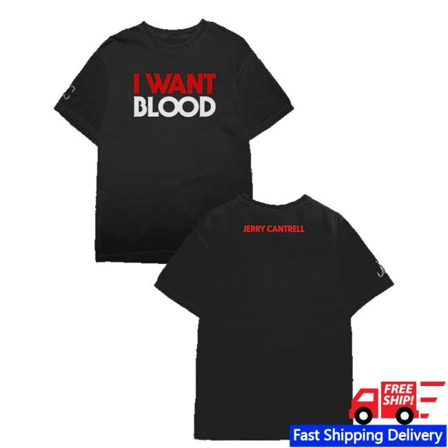 Jerry Cantrell Merch Store I Want Blood Type Crewneck Sweatshirt