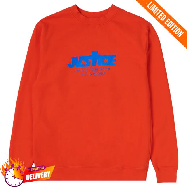 Official Justin Bieber Merch Store Shop Justin Bieber Justice Us & Canada Tour Orange Crew neck JustinBieber Apparel Clothing