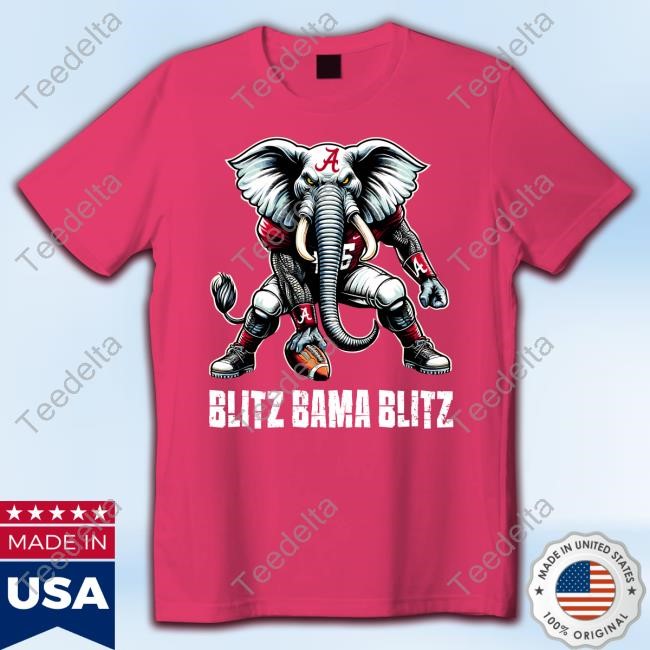 Blitz Bama Blitz Alabama Muscular Elephant Mascot T Shirt Blitz Bama Blitz Shirt