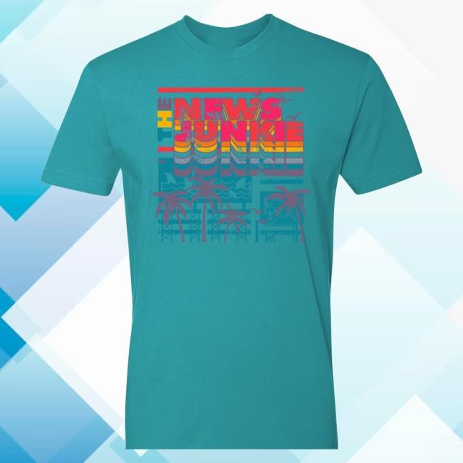 The News Junkie Merch Summer Vibes (Aqua Shirt) Funny Shirt