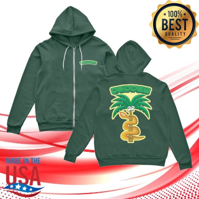 Pepper Merch Store Snake Palm Tree Green Shirt