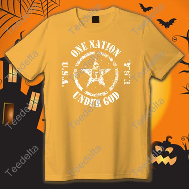 One Nation Under God Circle Star Hoodie Sweatshirt