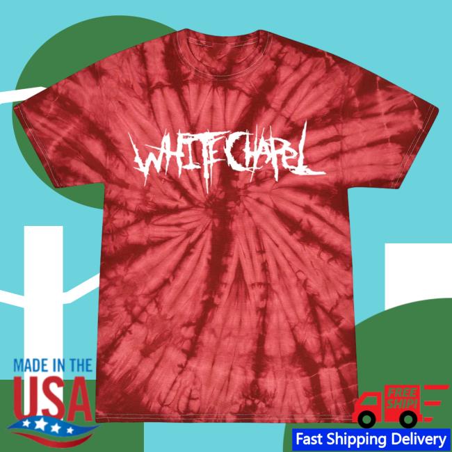 Official Merch Now Whitechapel Logo Spider Crimson Tie Dye Popover Shirt MerchNow