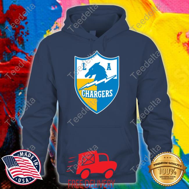 Los Angeles Chargers Vintage Shield Logo Tee Shirt Los Angeles Chargers Pro Merch