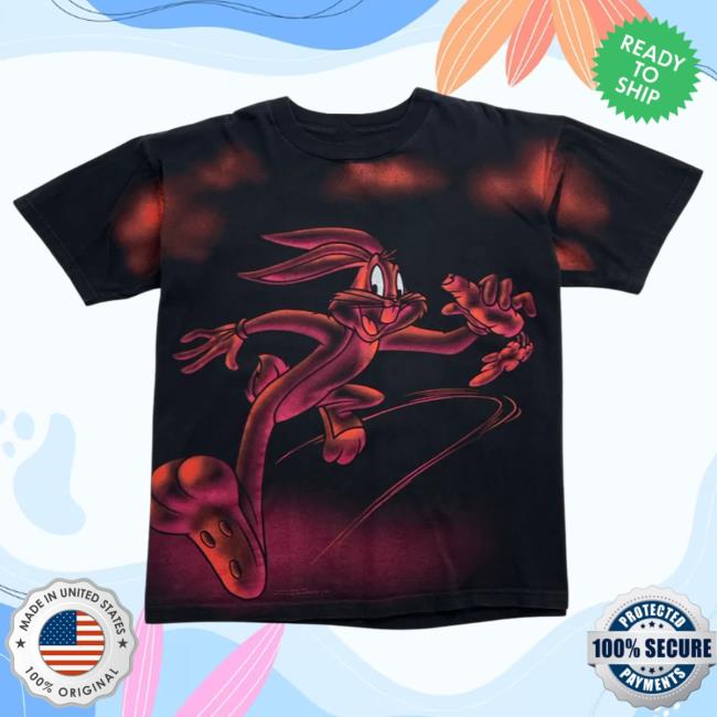 Official Shop Demand Vintage 90S Looney Tunes Aop Shirt Black
