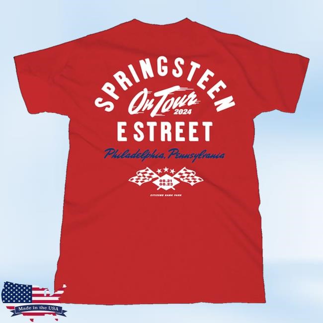 Springsteen & The E-Street Band Philadelphia 2024 Limited Edition Tour Long Sleeve T Shirt Bruce Springsteen Tour Merch