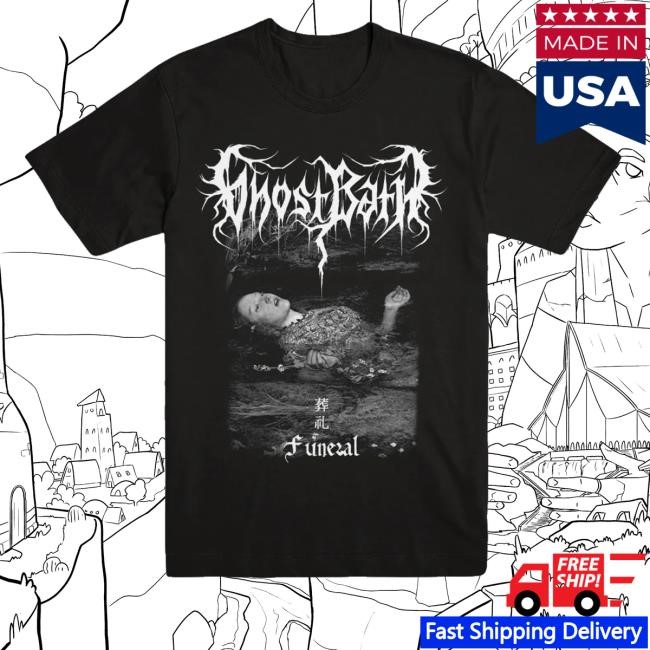 Official Ghost Bath Funeral Zip Hoodie Evil Greed Merch Store Ghost Bath Funeral