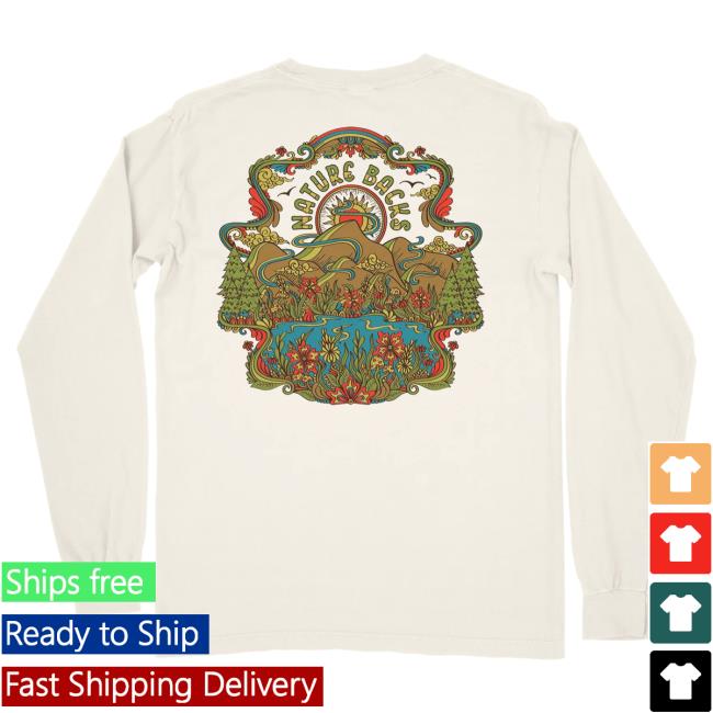 Official Nature Backs Merch Store Flourish Long Sleeve Shirts Natural NatureBacks Apparel Clothing Shop