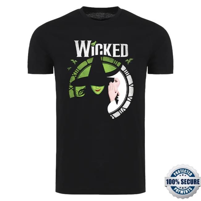 Official Wicked The Musical Store Merch Wicked Unisex Distressed Clock Shirts