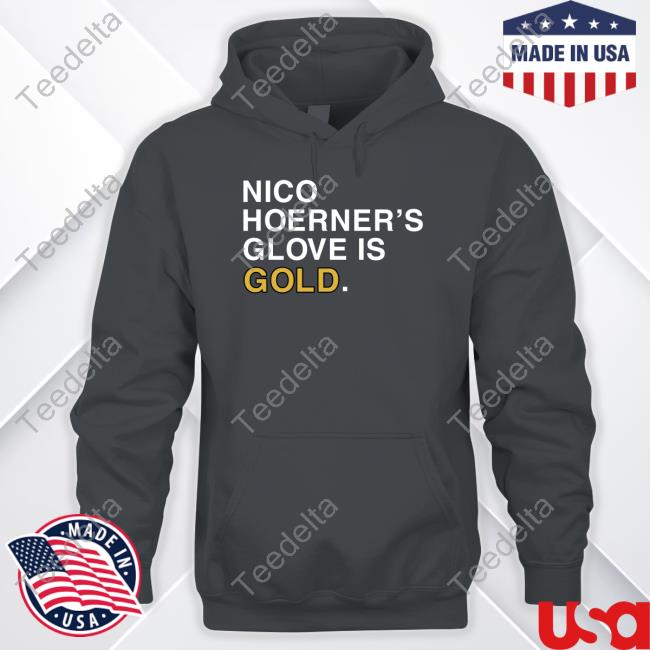 Nico Hoerner's Glove Is Gold Hooded Sweatshirt Obviousshirts Nico Hoerner's Glove Is Gold Hooded Sweatshirt