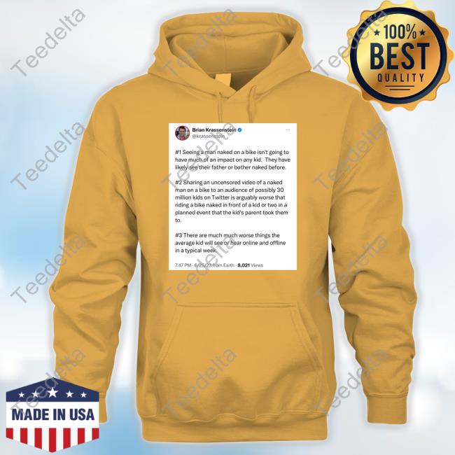 Alex Rosen Brian Krassenstein Seeing A Man Naked On A Bike Tee Shirt