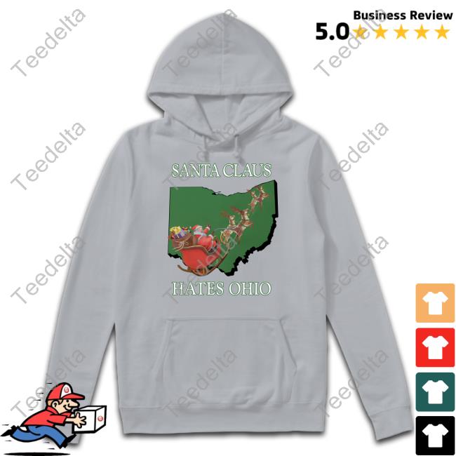 Shitheadsteve Store Santa Claus Hates Ohio T-Shirt Trashcanpaul
