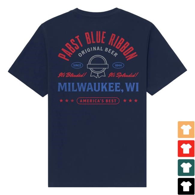 Pabst Blue Ribbon Merch Shop Official Pbr 1884 Navy Tank Top