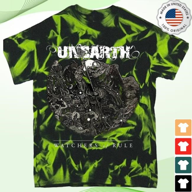 Unearth Official Merch Watchers Of Rule Tie Dye Shirt (Neon Green) Funny Shirt