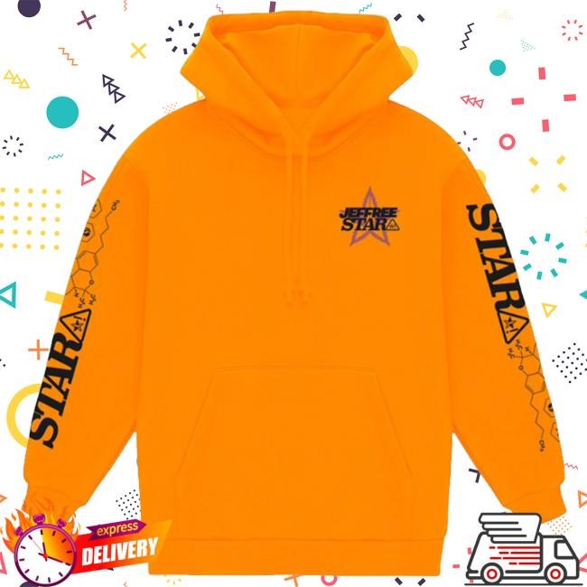 Official Jeffree Star Cosmetics Merch Thc Neon Orange Hooded Sweatshirt