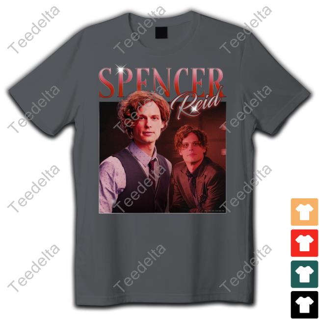 Cbsstore Spencer Reid 80's Retro Hoodied Sweatshirt