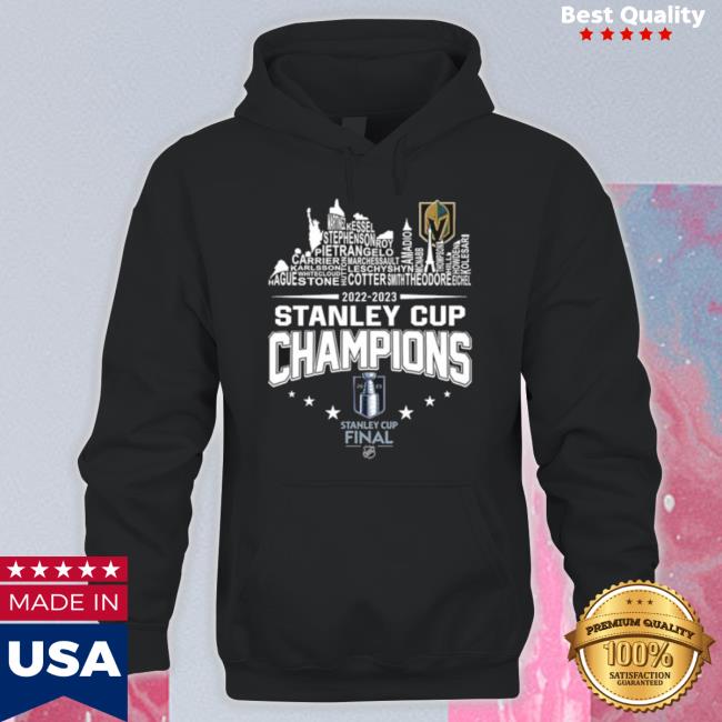 Vegas Golden Knights Players Names City Skyline 2023 Stanley Cup Champions shirt