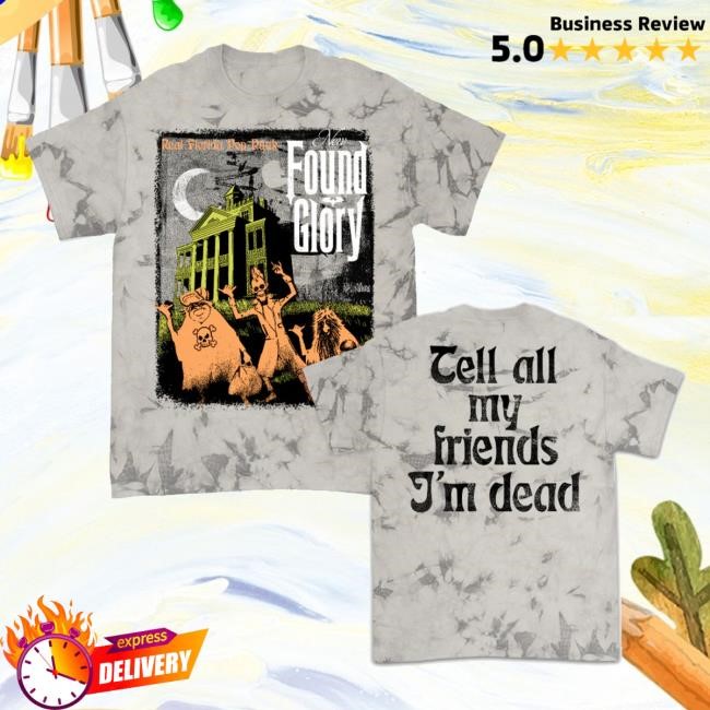 Official New Found Glory Stuff Merch Haunted Mansion Glow In The Dark T-Shirt (Tombstone Dye) Hoodie