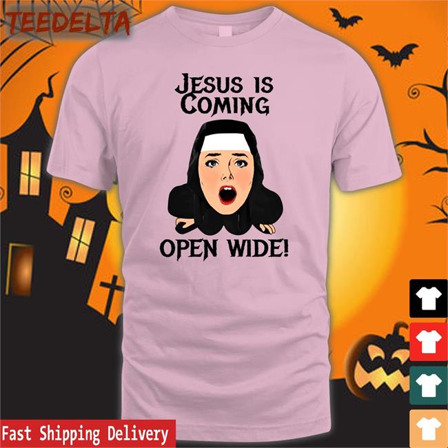 Jesus Is Coming Open Wide Sweatshirt White