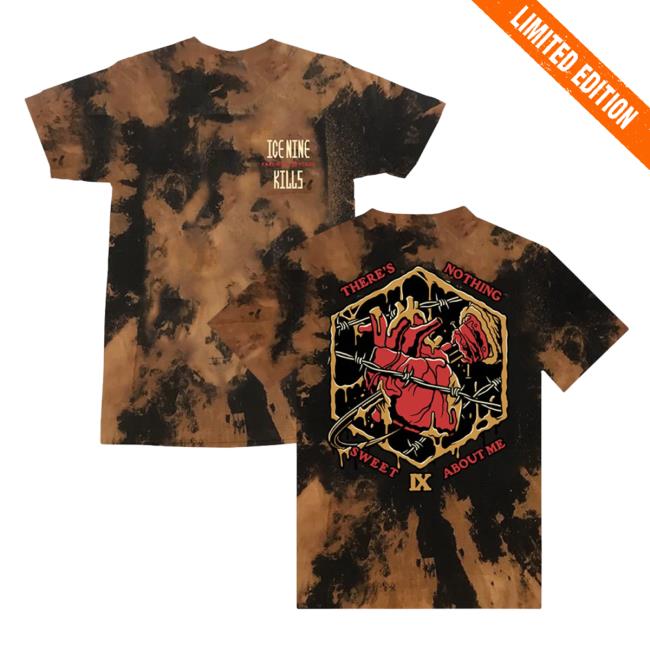 Official Ink Merch Bar Store Ice Nine Kills Hook In Heart Honey Dye T-Shirt MerchBar