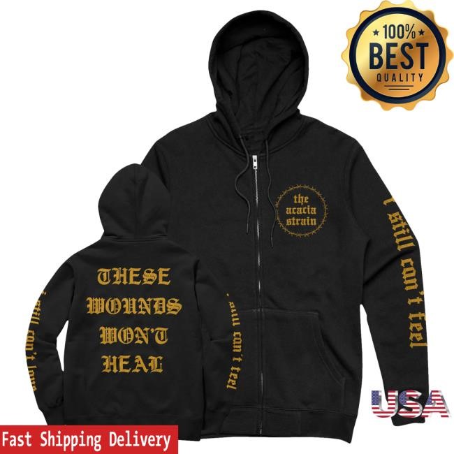 The Acacia Strain Store These Wounds Won't Heal Zip-Up Sweatshirt The Acacia Strain Store These Wounds Won't Heal Zip-Up Tee