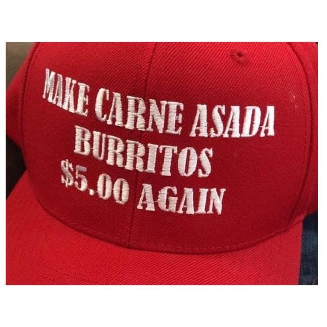 Peezy Make Carne Asada Burritos $5.00 Again Twill Cap Peezy Make Carne Asada Burritos $5.00 Again Twill Cap