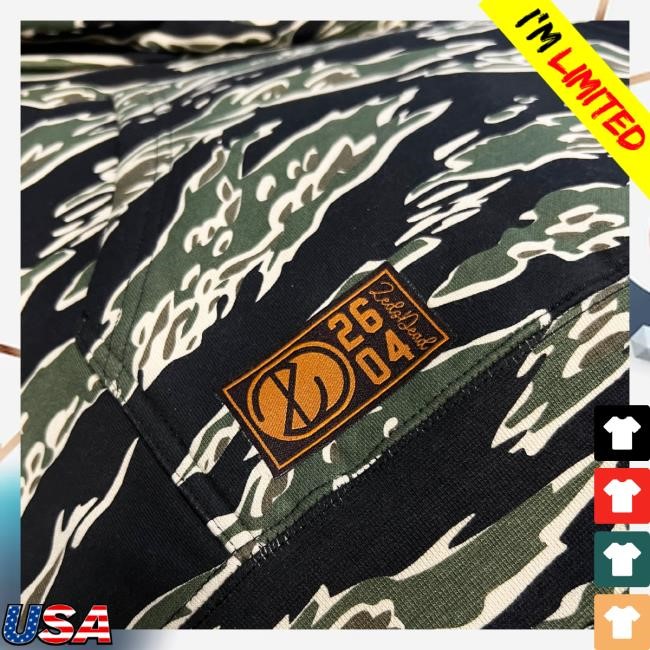 Zeds Dead Merch Zeds Dead Eazy Tiger Premium Heavyweight Camo Shirt