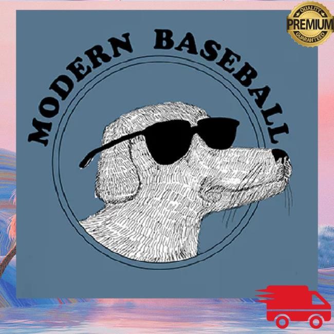 Official Modern Baseball Merch Realistic Dog New Shirt Indigo