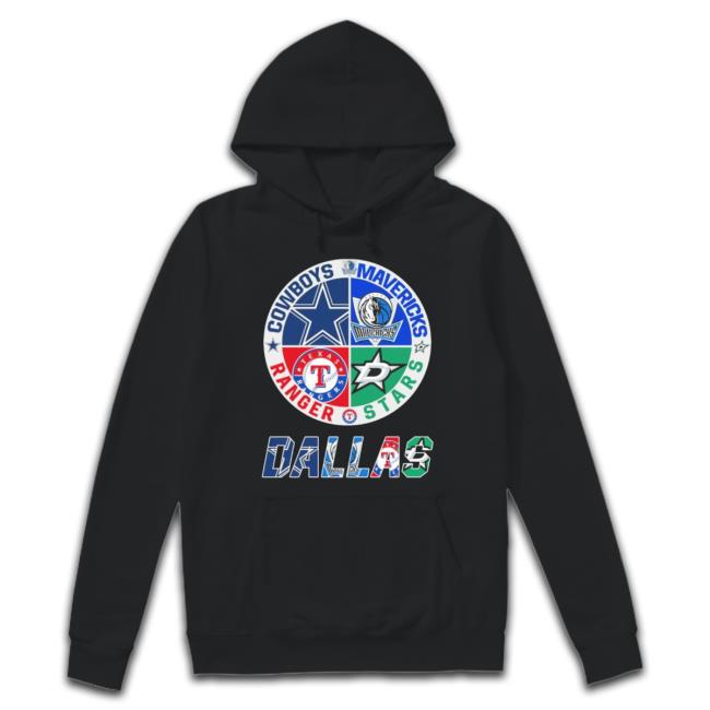 Dallas Cowboy And Dallas Mavericks And Dallas Star And Dallas Texas Rangers Logo shirt