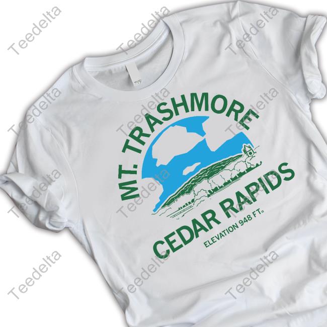 Cedar Rapids Mt Trashmore Illustration Hoodied Sweatshirt