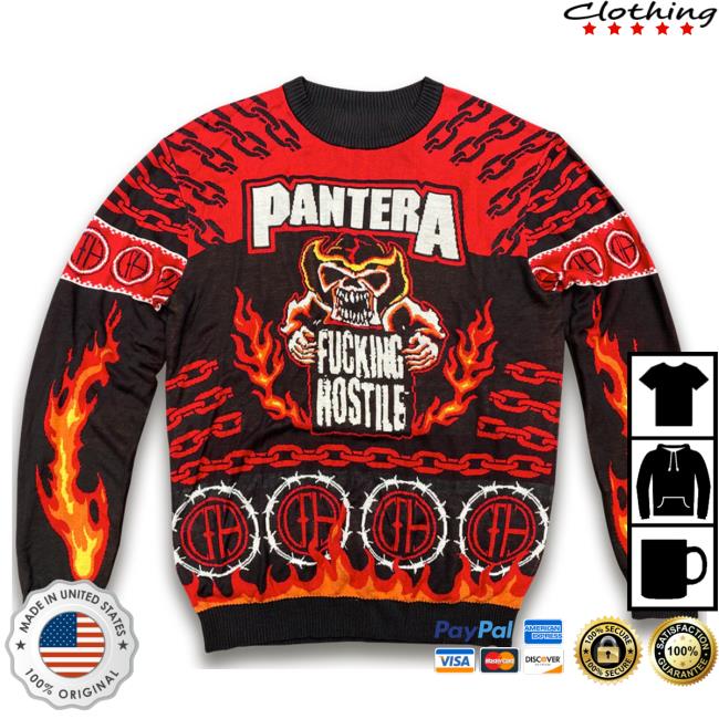 Official Pantera Merch Store Pantera Hostile Holiday Popover Sweatshirt