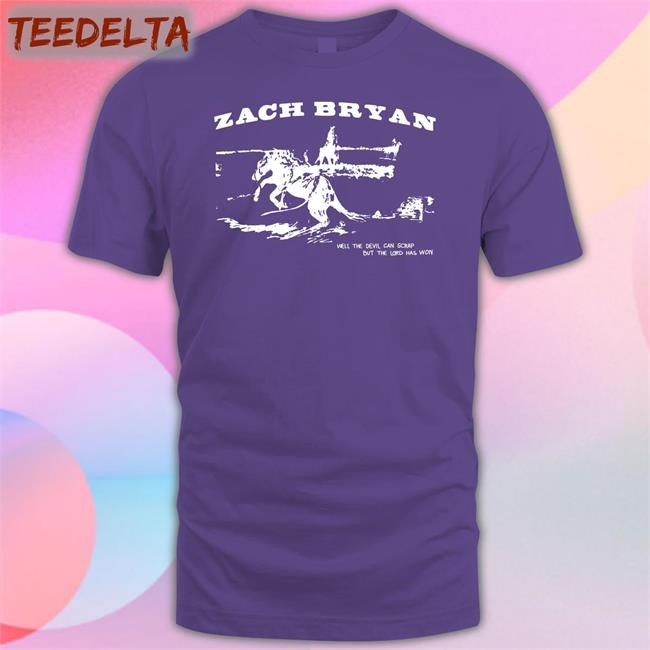Zach Bryan Shop Well The Devil Can Scrap But The Lord Has Won Tee