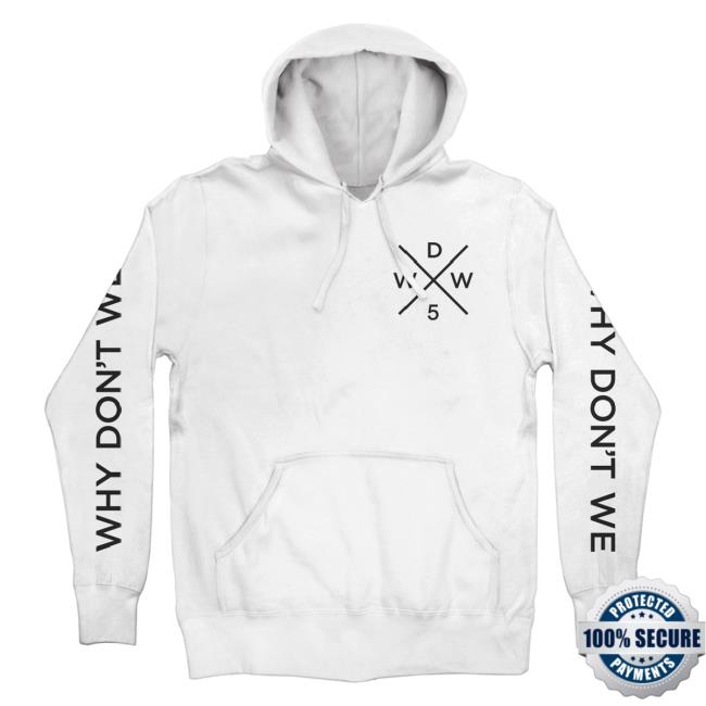 Official Merch Bar Why Don't We Store Shop Cross Logo Hooded Sweatshirt White MechBar