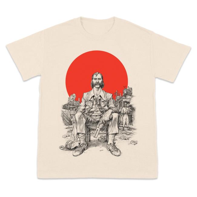 Official Disco Elysium Merch Store Disco Elysium Tequila Sunset Natural Shirts Discoelysium Shop