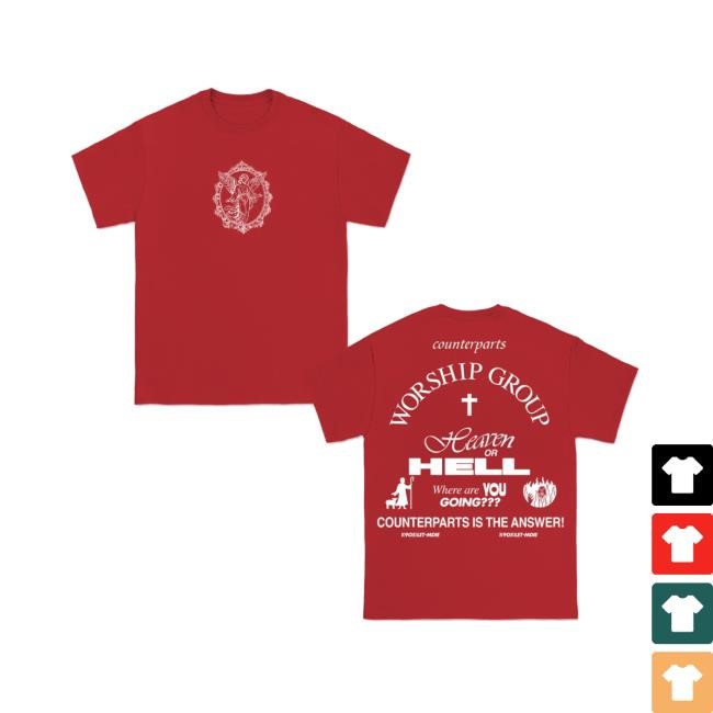 Purenoise Store Counterparts Worship Group Antique Cherry Tee