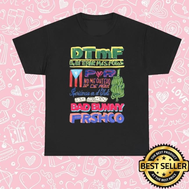 Bad Bunny Merch Store Shop Dtmf Merch Residencia Tour Black T-Shirt
