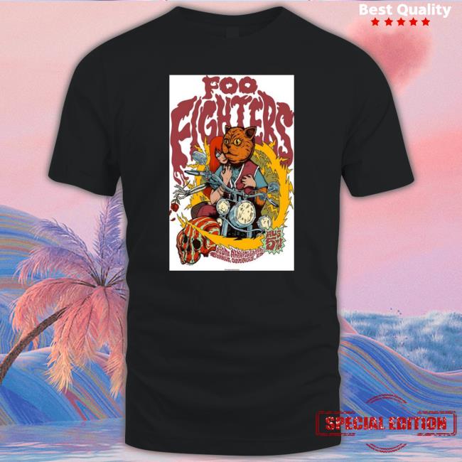 Official Foo Fighters August 5Th Azura Amphitheater Bonner Springs,Ks Poster Shirt