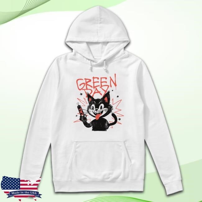 Green Day Tour 2025 Cat Tee Shirt Green Day Tour 2025 Cat Hoodie