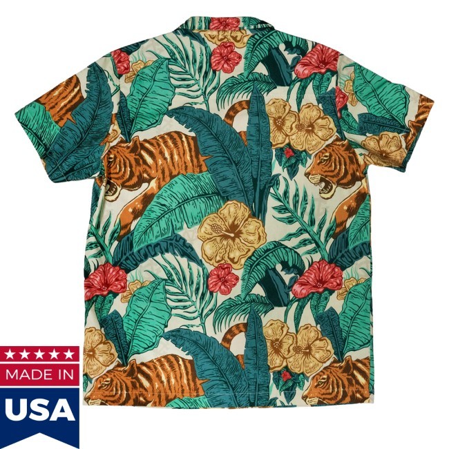 Jungle Button Up Hawaiian Crewneck Sweatshirt