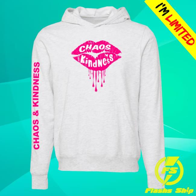 Official Chaos And Kindness Store Lips Pullover Sweatshirt