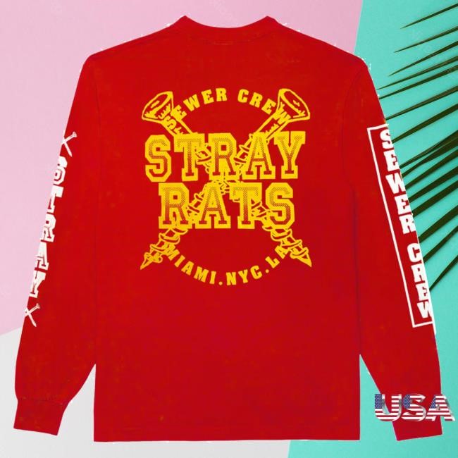 Stray Rats Merch Store Sewer Crew Nails L/S Hooded Sweatshirt