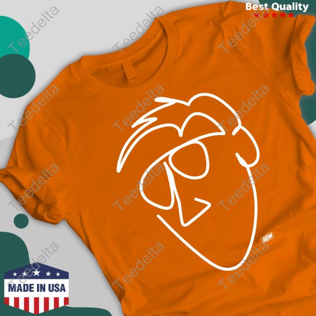 Shopaew Orange Cassidy One Line Hoodied Sweatshirt
