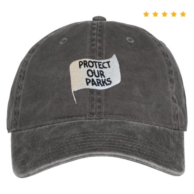 National Park After Dark Merch Protect Our Parks Twill Cap Charcoal