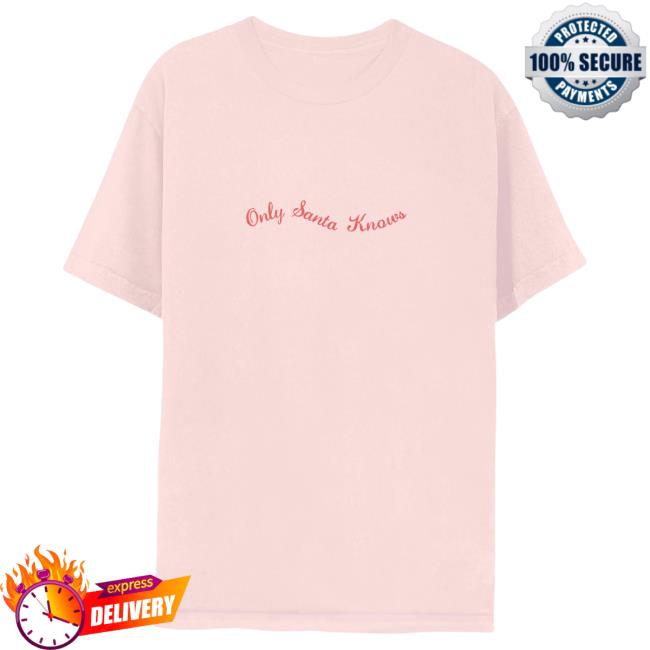 Official Merch Bar Delta Goodrem Only Santa Knows Sweater Light Pink MerchBar