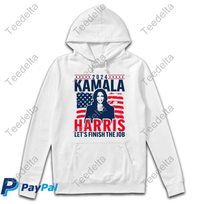 Inscojht0ad Stellarboutiquerd 2024 Kamala Harris Let's Finish The Job Hooded Sweatshirt