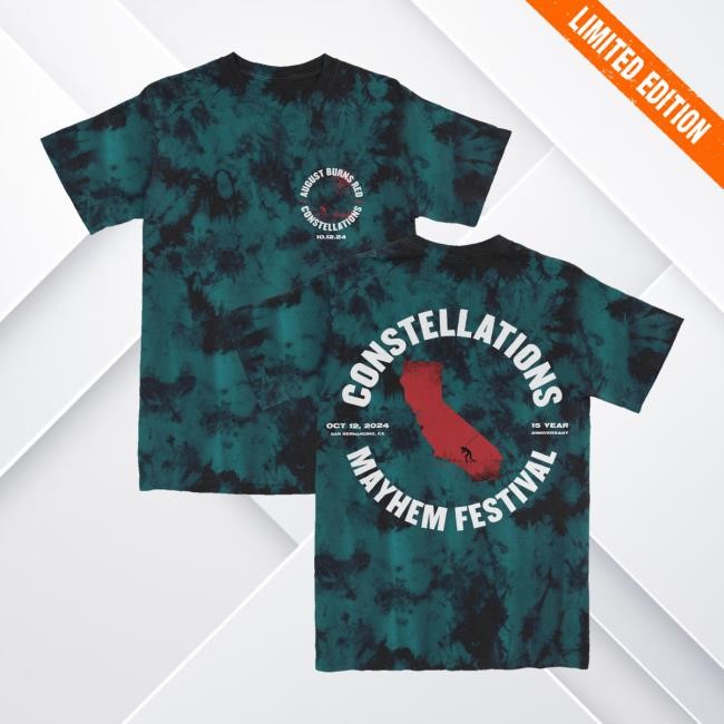 Limited August Burns Red Tour Merch Store Constellations Mayhem Fest Tie Dye Crewneck Sweatshirt Limited August Burns Red Tour Merch Store Constellations Mayhem Fest Tie Dye Shirt