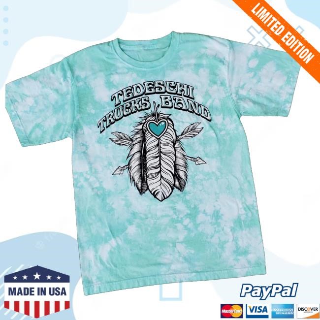 Tedeschi Trucks Band Merch Store Feather Tie Dye Hooded Sweatshirt