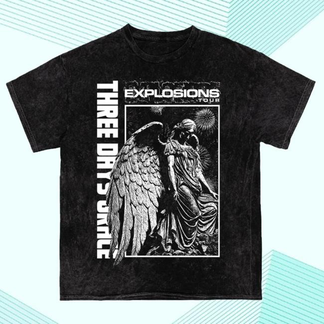Three Days Grace Merch Explosions Angel 2023 Tour t-shirt, hoodie, tank top, sweater and long sleeve t-shirt