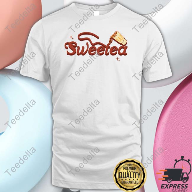Sweetea Merch Red Logo Tan Hoodie